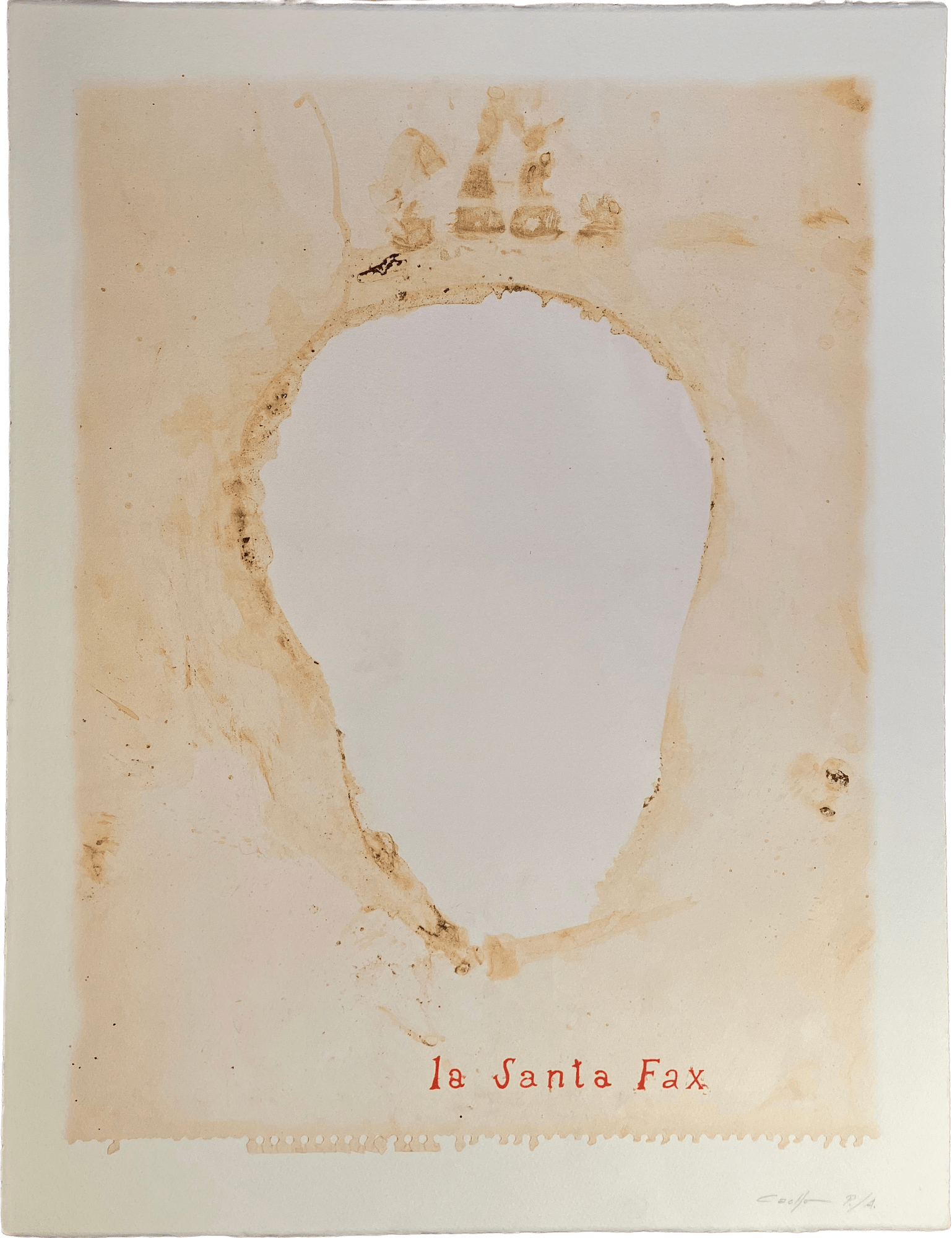 Serigrafía José Luis Cacho La Santa Fax