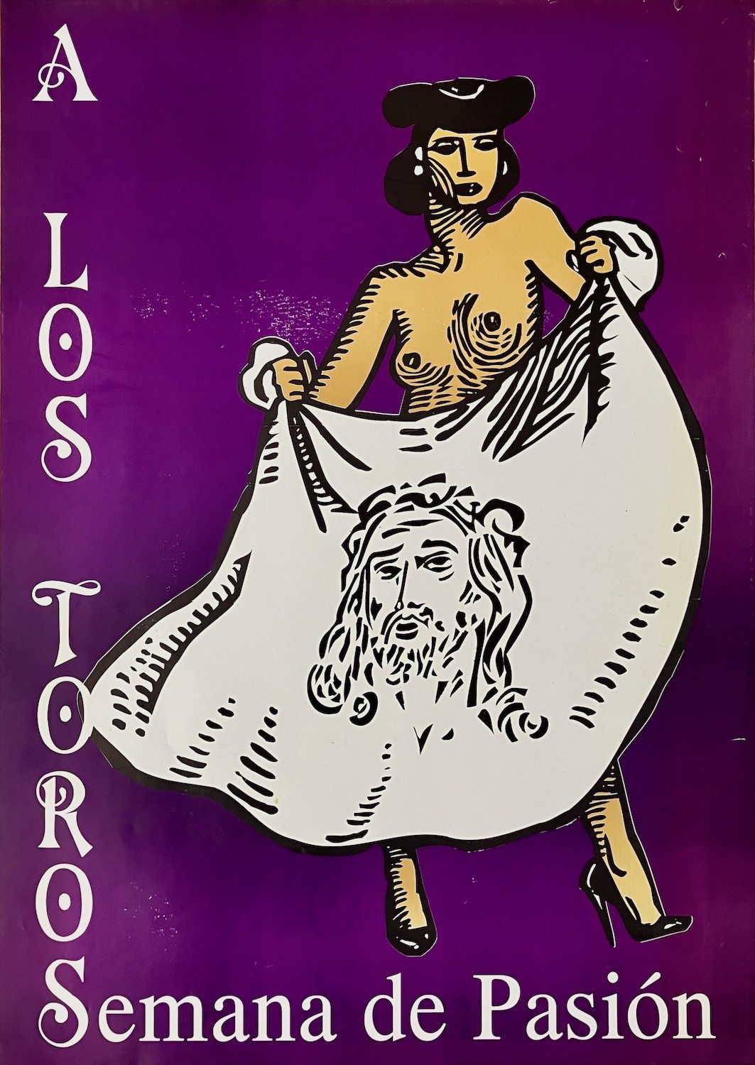 Cartel A los toros - Semana de Pasión. Murcia